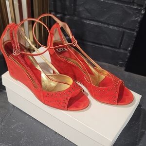 Y2K Fornarina Suede Wedge Sandals